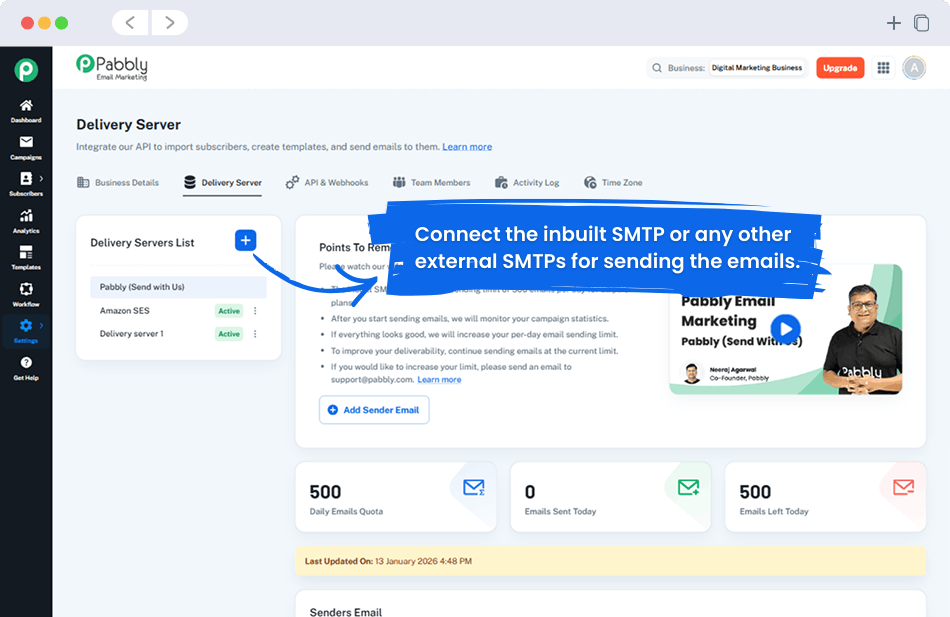 Connect Multiple SMTPs for Maximum Deliverability